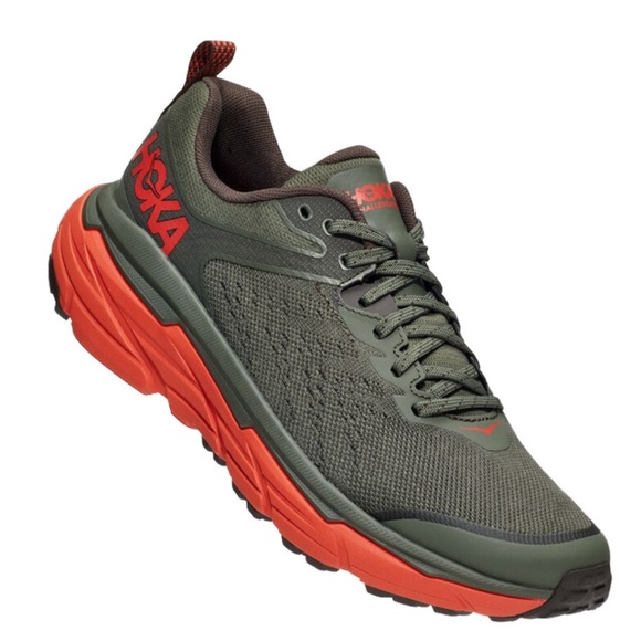 Hoka Challenger Men’s 10.5 ATR 6 1106510 Green Orange Trail Running No Insoles - Picture 1 of 14